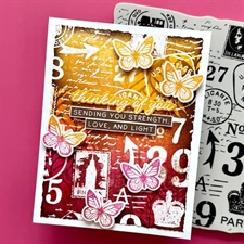 Simon Hurley Cling Stamp - Background / Postal Collage